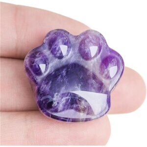 Cat Amethyst Crystals and Healing Stones, Natural Stone for Anxiety Relief Gift